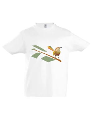 T-shirt coton bio, oiseau sur branche