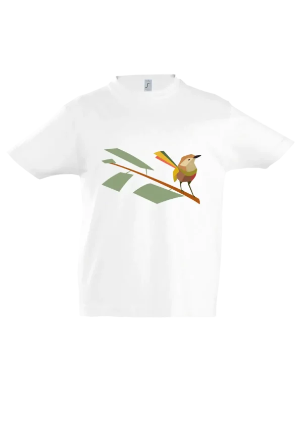 T-shirt coton bio, oiseau sur branche