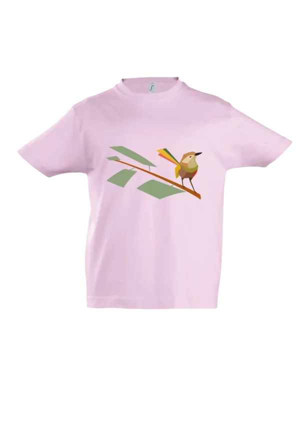 T-shirt coton bio, oiseau sur branche