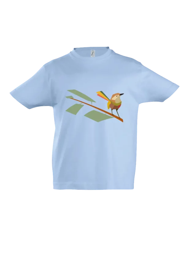 T-shirt coton bio, oiseau sur branche