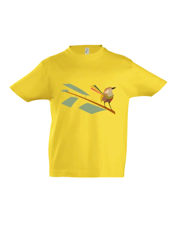 T-shirt coton bio, oiseau sur branche