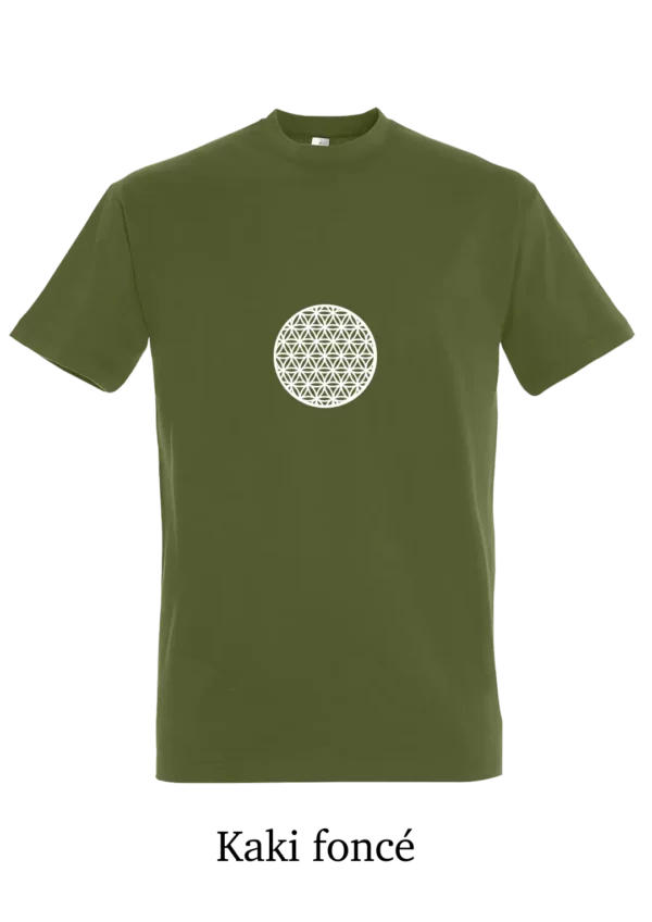 T-shirt coton bio, La fleur de vie