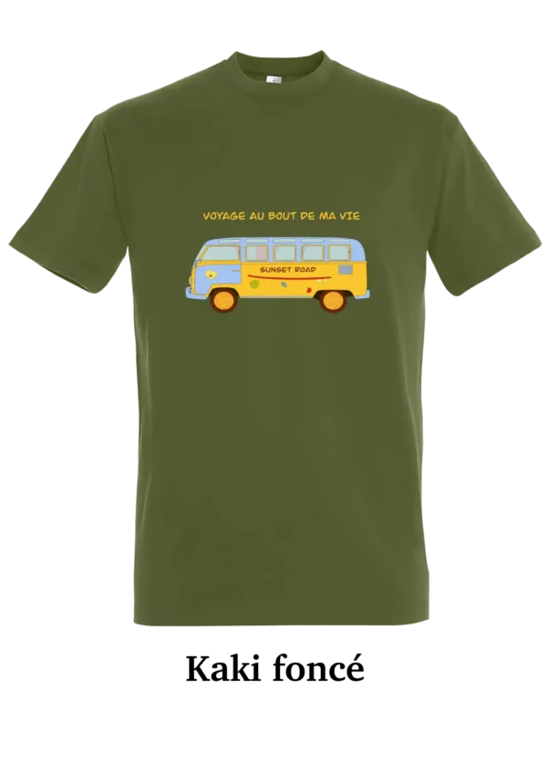 T-shirt coton bio, van sunset road