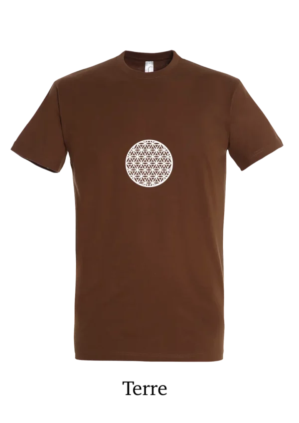 T-shirt coton bio, La fleur de vie