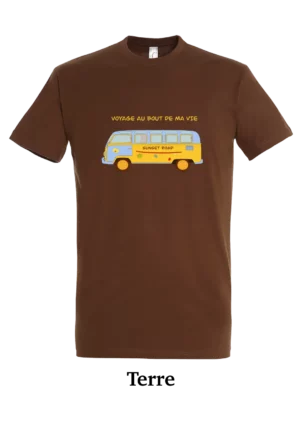 T-shirt coton bio, van sunset road