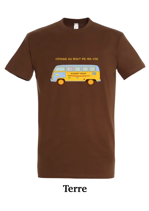 T-shirt coton bio, van sunset road
