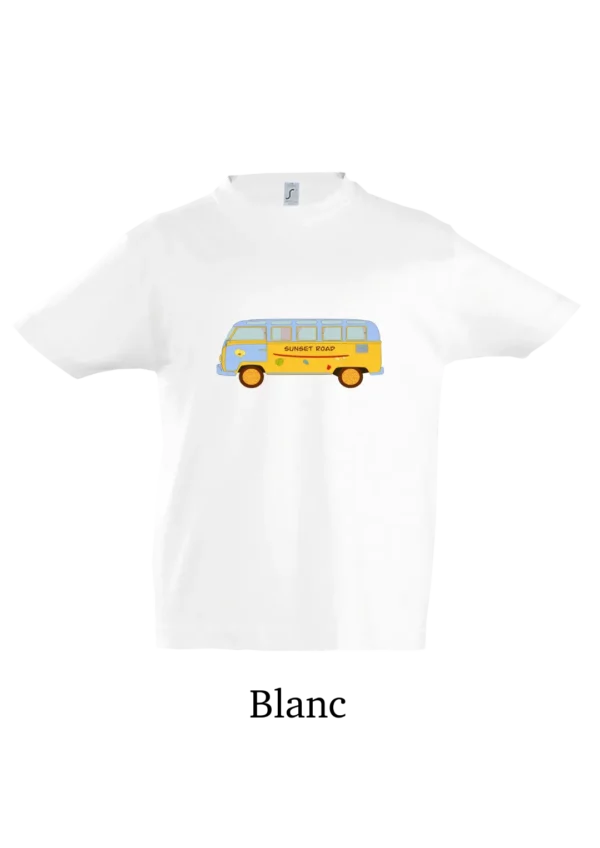T-shirt coton bio, van sunset road