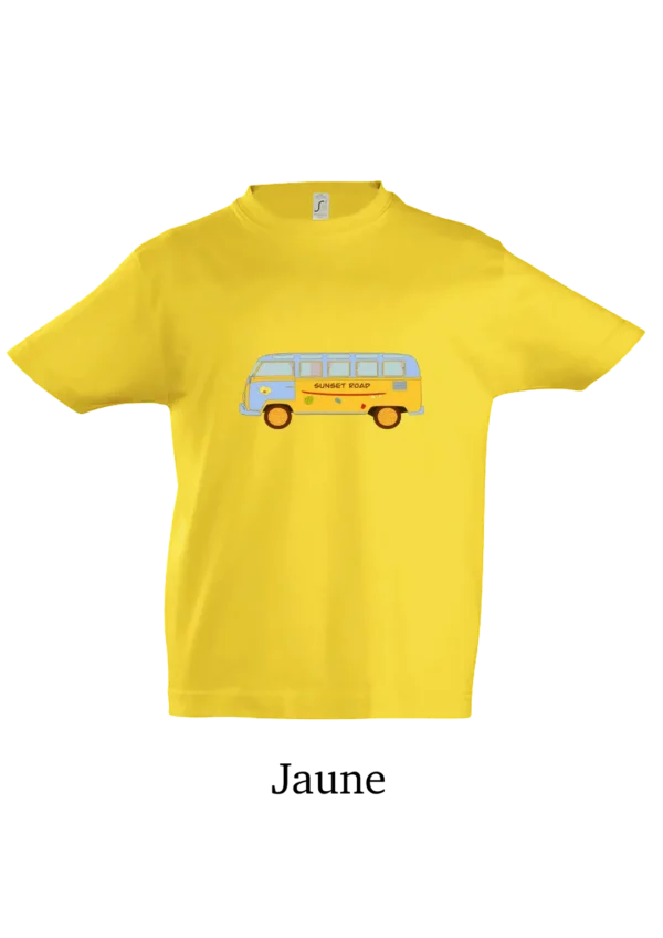 T-shirt coton bio, van sunset road